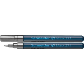 Žymeklis Schneider Paint Marker Maxx 271, 1-2mm, su aliejiniu tušu, sidabrinės spalvos