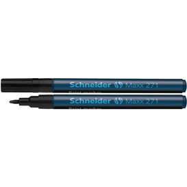 Žymeklis Schneider Paint Marker Maxx 271, 1-2mm su aliejiniu tušu, juodos spalvos