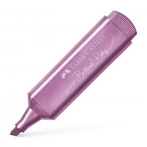 Teksto žymeklis Faber-Castell, 1-5mm, kirstu galiuku, rožinės/violetinės metallic spalvos