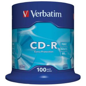 **Diskas CD-R Verbatim DL 52x, 700MB, 100vnt. ant iešmo (alt.053559)