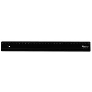 **Liniuotė Forpus, 30cm, plastikinė, juodos spalvos