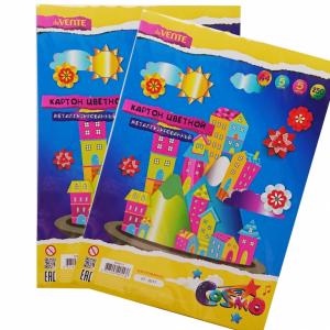 *Spalvotas kartonas deVENTE, A4, 250g, 5 lapai, metalikos spalvų