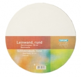Drobė ant kartono TOPPOINT 30cm apvali