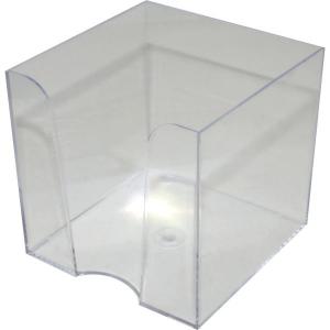 Dėklas užrašų lapeliams Attomex, 9x9x9cm, plastikinis, skaidrus